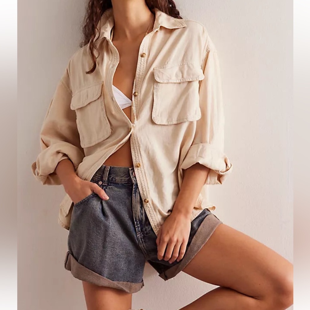 free people Made For The Sun Linen Blend Top